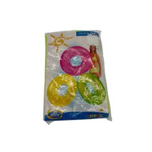 Vintage 2002 Intex The Wet Set 36″ Yellow Swim Ring Float Nostalgic Pool Toy New